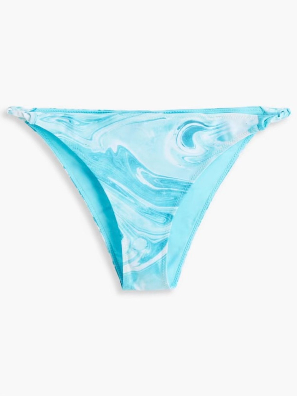 NWT Ganni ‘Twisted Printed Low-Rise Bikini Briefs’ in “Bachelor Blue” Size 8/10